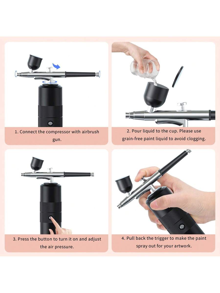 Rechargeable 30 PSI Mini Spray Gun Kit