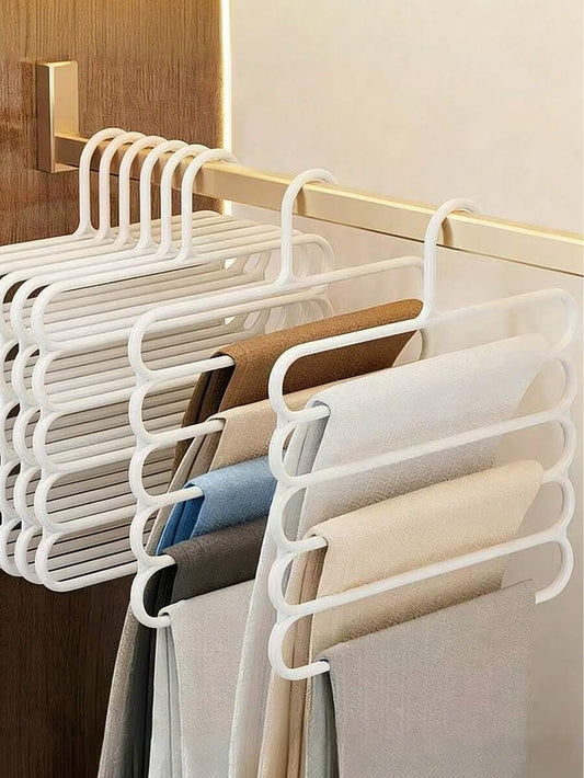5-Tier Space-Saving Pants & Scarf Hanger