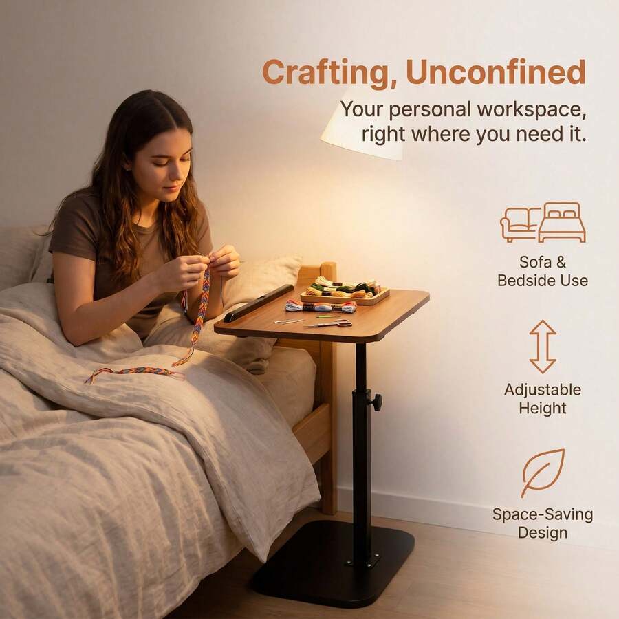 Adjustable Flip-Top Craft & Laptop Desk