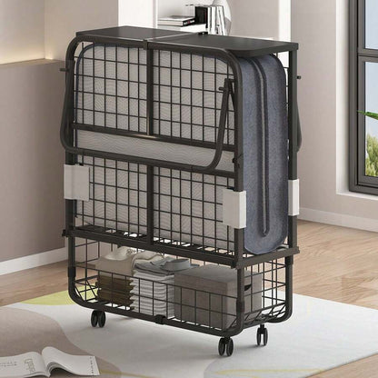 Rollaway Folding Guest Bed with 5-Inch Foam Mattress