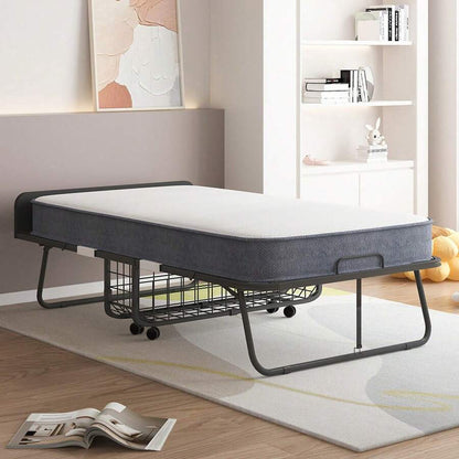 Rollaway Folding Guest Bed with 5-Inch Foam Mattress