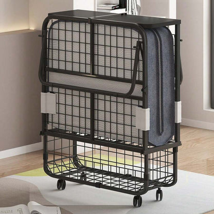 Rollaway Folding Guest Bed with 5-Inch Foam Mattress