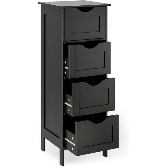 Slim 4-Drawer Freestanding Storage Cabinet