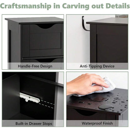 Slim 4-Drawer Freestanding Storage Cabinet